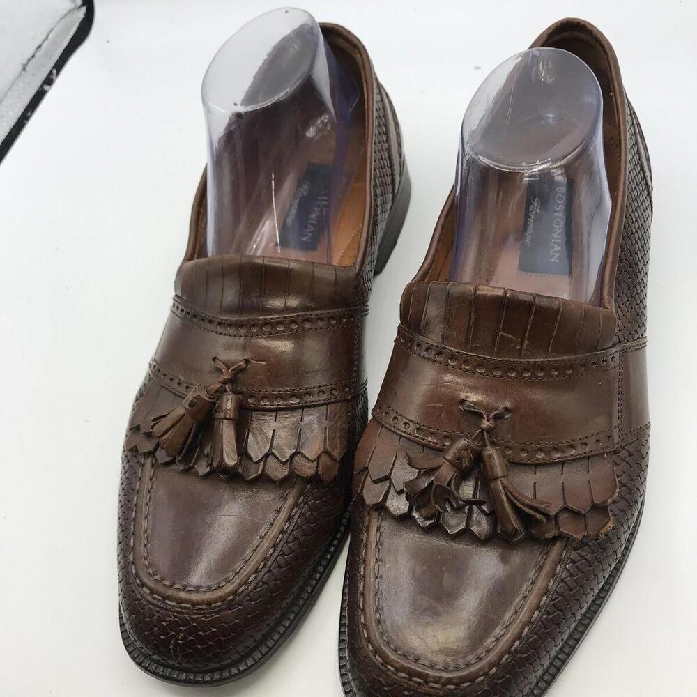 Bostonian Florentine Italy Italian Leather Weave 10 M Casual Loafer Shoes 27792 - Picture 3 of 10